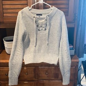 Grey cropped sweater